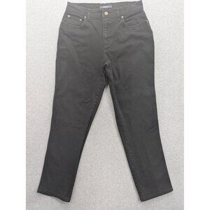Bill Blass Jeans Womens 6P Black High Rise Stretch Petite Straight Leg Denim